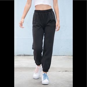 Brandy Melville Black Rosa Sweatpants